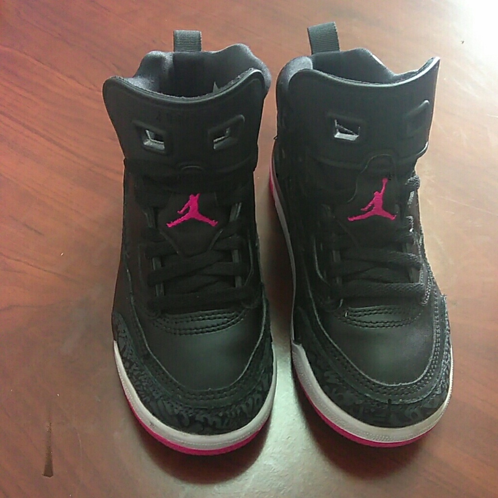 Pink and Black Girls Jordans